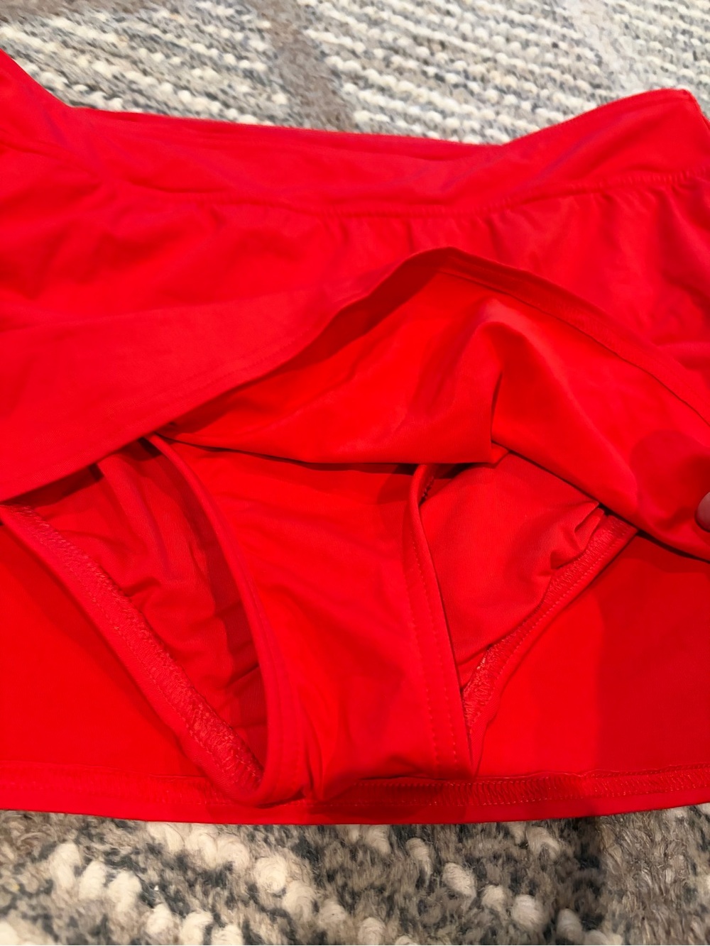 Lands End Classic Red Women's swim Skirt - Picture 2 of 3